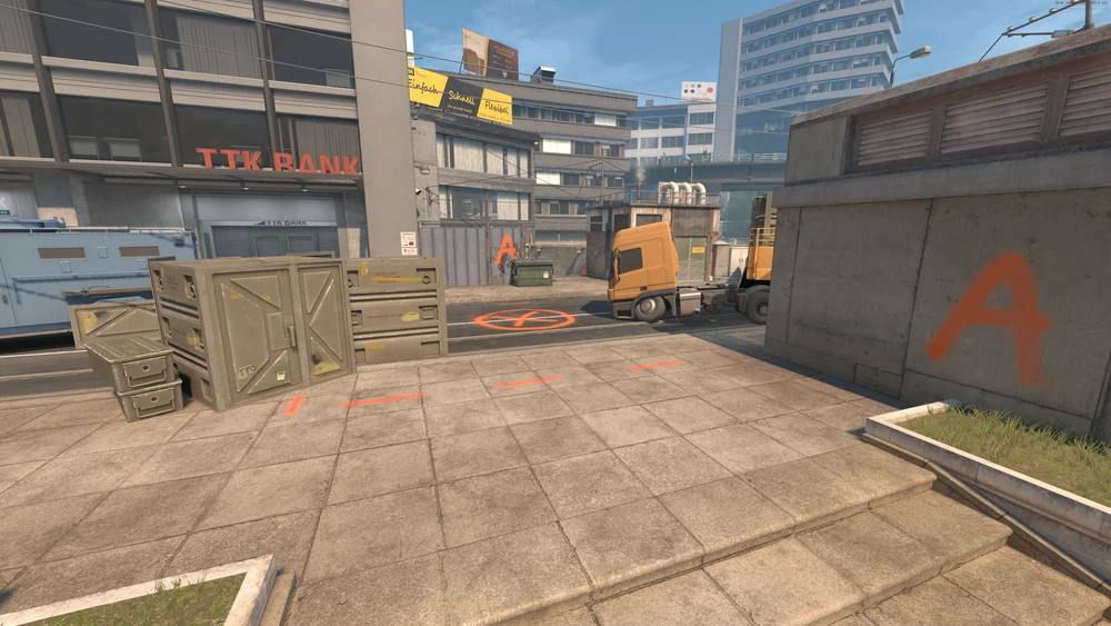 The CT spawn location of Overpass in CS2. 